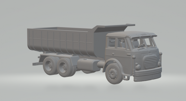 Fiat 180 dumper 3Dプリントモデル .c4d .max .obj .3ds .fbx .stl .blend 