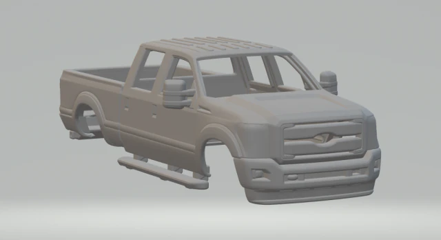 F250 3D Print Model .c4d .max .obj .3ds .fbx .stl .blend 