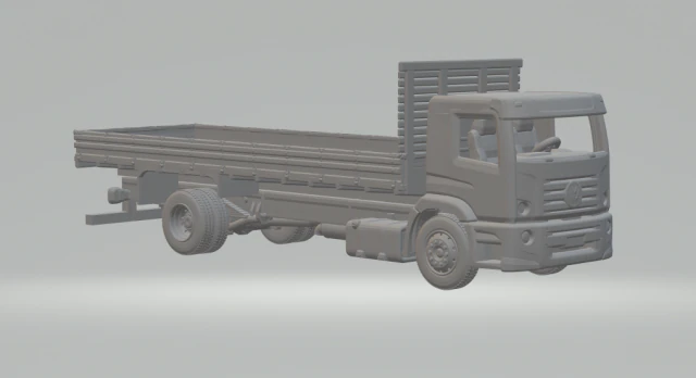 VOLKSWAGEN CONSTELLATION 4X2 FLATBED 3D Print Model .c4d .max .obj .3ds .fbx .stl .blend 