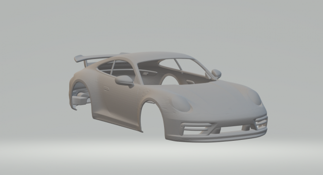 Porsche 911 Carrera custom 3Dプリントモデル .c4d .max .obj .3ds .fbx .stl .blend 