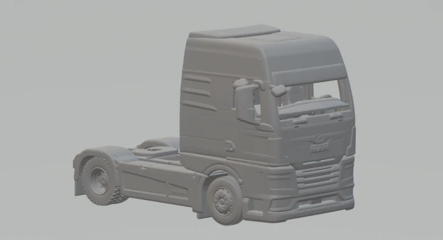 MAN TGX 3D Print Model .c4d .max .obj .3ds .fbx .stl .blend