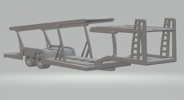 Vehicle transport trailer 3D Print Model .c4d .max .obj .3ds .fbx .stl .blend 