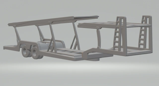 Vehicle transport trailer 3D Print Model .c4d .max .obj .3ds .fbx .stl .blend 