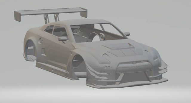 Nissan gtr gt3 17 3D Print Model .c4d .max .obj .3ds .fbx .stl .blend 