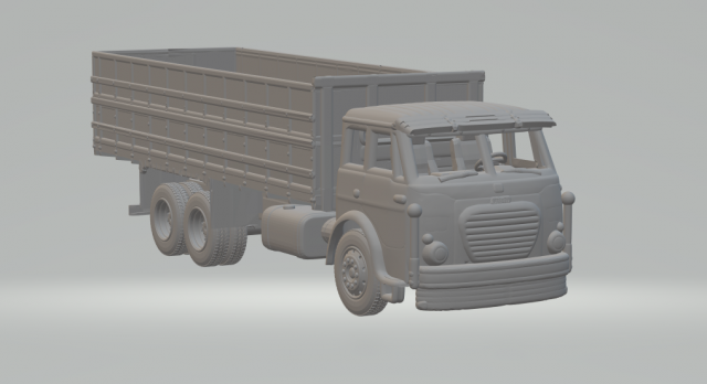 Fiat 180 truck grain 3D Print Model .c4d .max .obj .3ds .fbx .stl .blend 