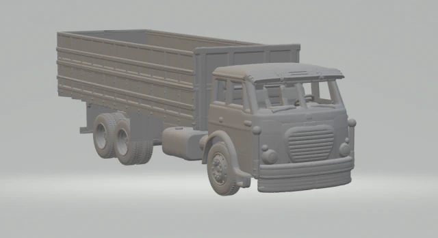Fiat 180 truck grain 3D Print Model .c4d .max .obj .3ds .fbx .stl .blend 