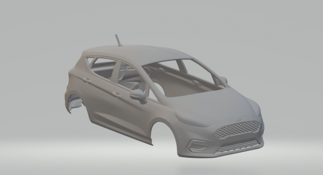 Fiesta Sport 5d 2021 3D Print Model .c4d .max .obj .3ds .fbx .stl .blend