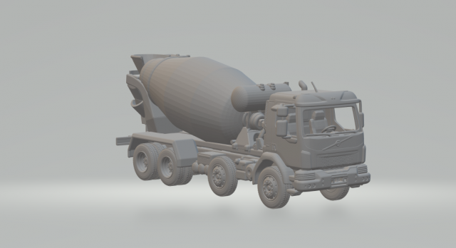 Volvo vm 8x4 mixer Model Cetak 3D .c4d .max .obj .3ds .fbx .stl .blend 