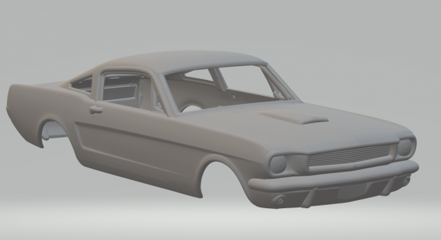 Mustang mk1 3D Print Model .c4d .max .obj .3ds .fbx .stl .blend 