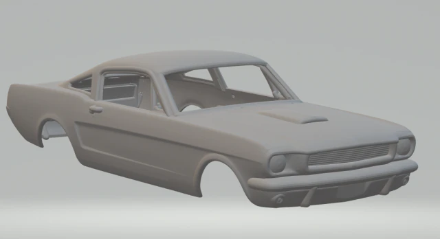 Mustang mk1 3D Print Model .c4d .max .obj .3ds .fbx .stl .blend 