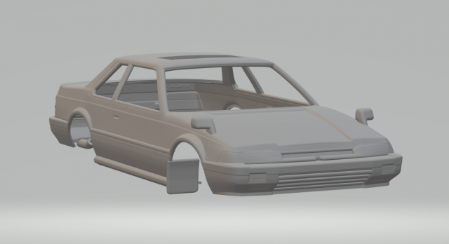 Honda prelude mk2 3D Print Model .c4d .max .obj .3ds .fbx .stl .blend 