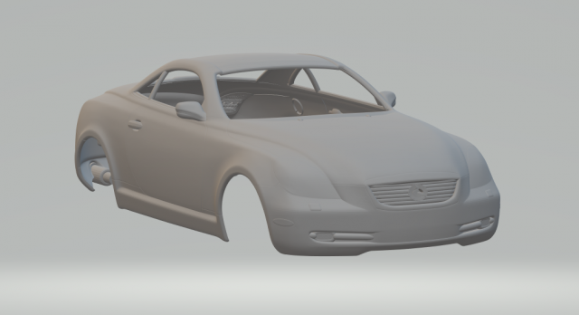 Lexus sc 2007 3D Print Model .c4d .max .obj .3ds .fbx .stl .blend 