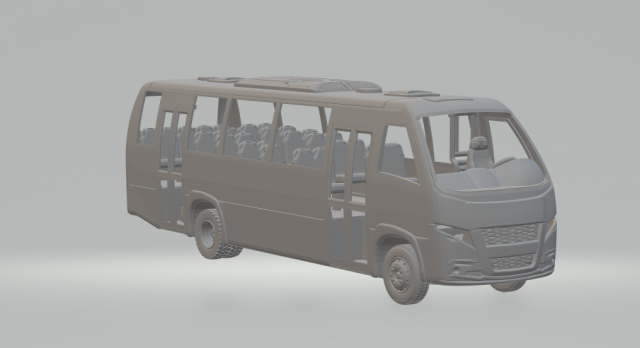 City bus miniature 3D Print Model in Vehicle 3DExport