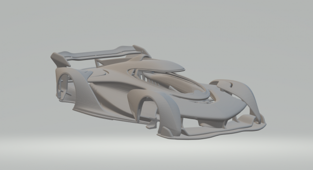 Mclaren solus gt 2023 3Dプリントモデル .c4d .max .obj .3ds .fbx .stl .blend 