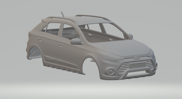 Hyundai i20 actilve 3D 打印模型 .c4d .max .obj .3ds .fbx .stl .blend 