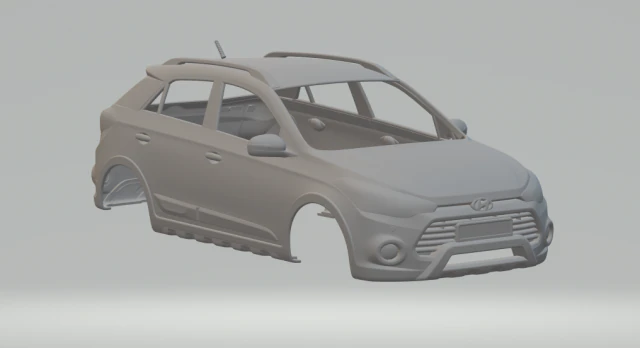 Hyundai i20 actilve 3D Print Model .c4d .max .obj .3ds .fbx .stl .blend 
