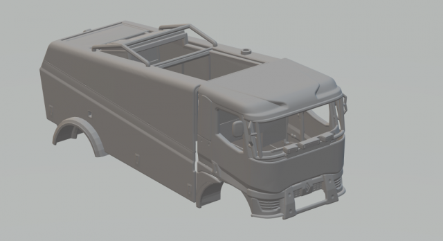 Reanult rally truck Modelo de Impressão 3D .c4d .max .obj .3ds .fbx .stl .blend 