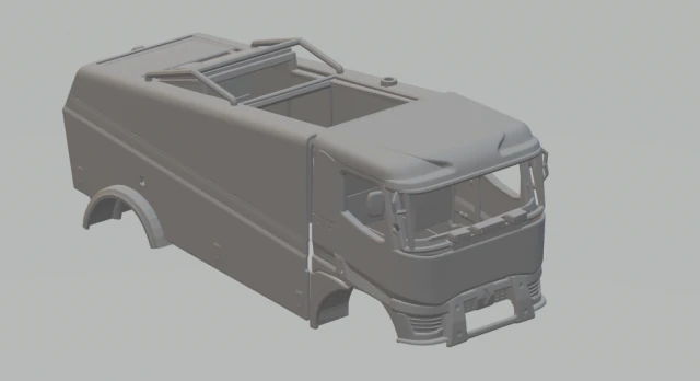 Reanult rally truck 3D Print Model .c4d .max .obj .3ds .fbx .stl .blend