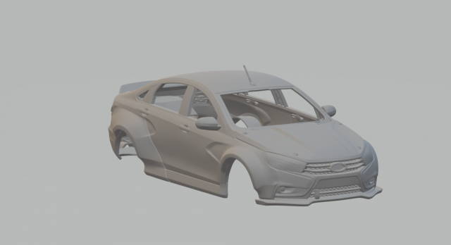 Lada vesta custom 3D Принт Модель .c4d .max .obj .3ds .fbx .stl .blend 