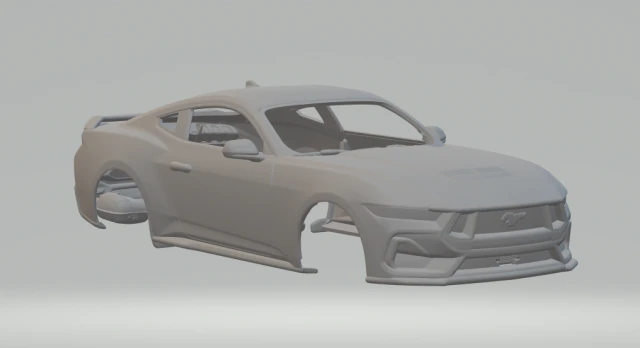 Mustang 2024 3D Print Model .c4d .max .obj .3ds .fbx .stl .blend 