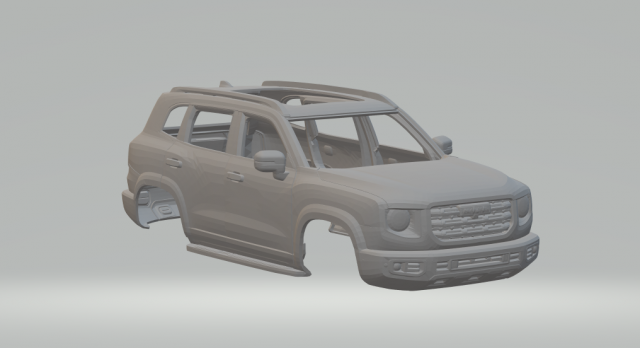 Haval dargo 3D Принт Модель .c4d .max .obj .3ds .fbx .stl .blend