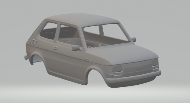 Fiat 126 Modelo de Impressão 3D .c4d .max .obj .3ds .fbx .stl .blend 