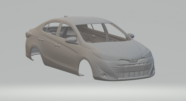 Toyota yaris sedan 2019 3D Print Model .c4d .max .obj .3ds .fbx .stl .blend 