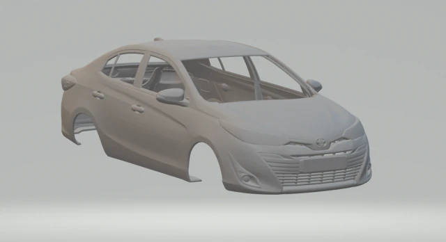 Toyota yaris sedan 2019 3D Print Model .c4d .max .obj .3ds .fbx .stl .blend 