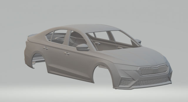 Skoda octavia rs 3D Принт Модель .c4d .max .obj .3ds .fbx .stl .blend 