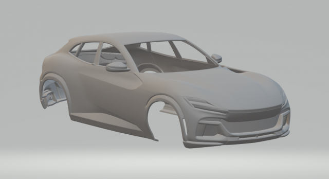 Ferrari purosangue Model Cetak 3D .c4d .max .obj .3ds .fbx .stl .blend 