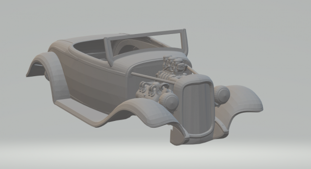 Hot rod cabriolet Modelo de impresión 3D .c4d .max .obj .3ds .fbx .stl .blend 