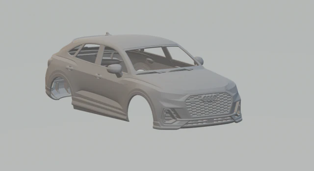 Audi q3 rs 3D Print Model .c4d .max .obj .3ds .fbx .stl .blend 