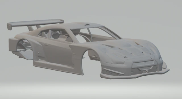 NISSAN GT-R GT500 SUPER GT 3D Print Model .c4d .max .obj .3ds .fbx .stl .blend 