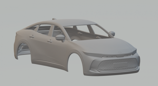 Toyota crown 2023 3D Print Model .c4d .max .obj .3ds .fbx .stl .blend 