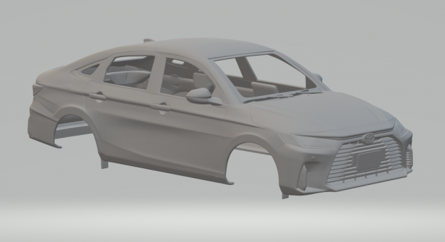 Toyota Yaris Ativ 3D प्रिंट मॉडल .c4d .max .obj .3ds .fbx .stl .blend 