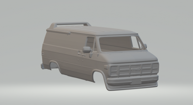 A-TEAM 1989 GMC G20 3Dプリントモデル .c4d .max .obj .3ds .fbx .stl .blend 