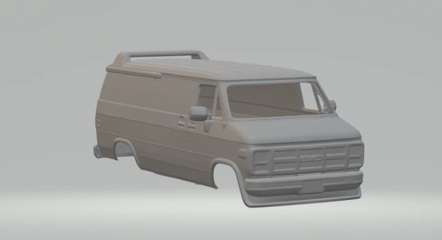A-TEAM 1989 GMC G20 3D Print Model .c4d .max .obj .3ds .fbx .stl .blend 