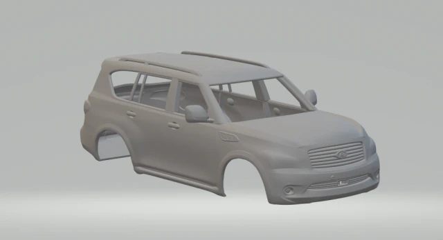 INFINITI QX80 3D Print Model .c4d .max .obj .3ds .fbx .stl .blend 