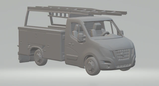 NISSAN NV400 SERVICE 3D Print Model .c4d .max .obj .3ds .fbx .stl .blend 