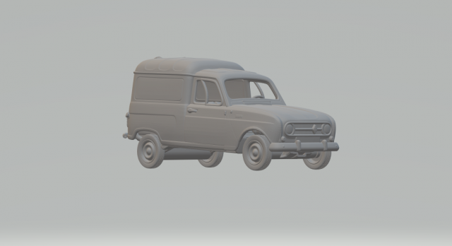 RENAULT 4 FOURGONETTE 3D Принт Модель .c4d .max .obj .3ds .fbx .stl .blend 
