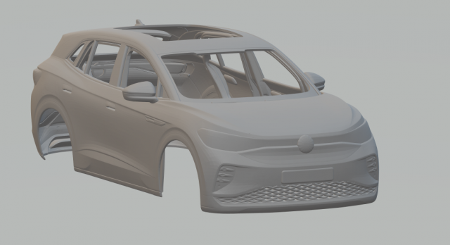 Volkswagen id 4 gtx 3D Print Model .c4d .max .obj .3ds .fbx .stl .blend