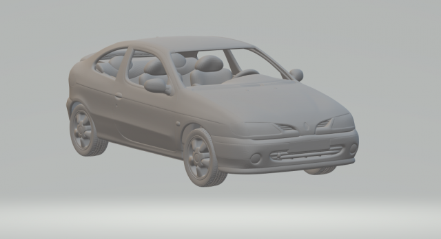 Renault Megane Coup 98 3D 打印模型 .c4d .max .obj .3ds .fbx .stl .blend 