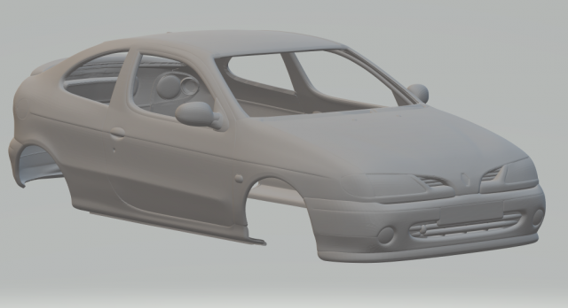 RENAULT MEGANE COUPE 98 3D 打印模型 .c4d .max .obj .3ds .fbx .stl .blend