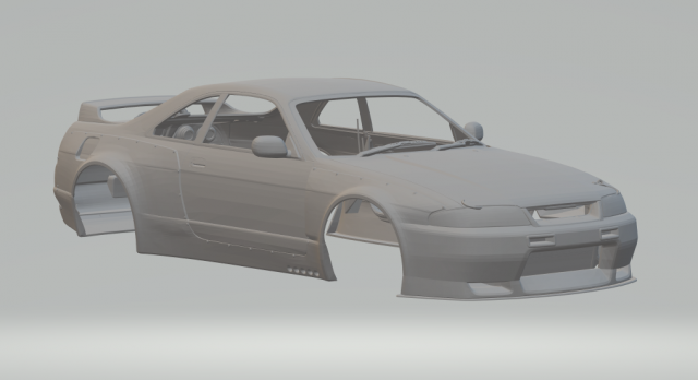 Nissan skyline pandem 3D Print Model .c4d .max .obj .3ds .fbx .stl .blend 