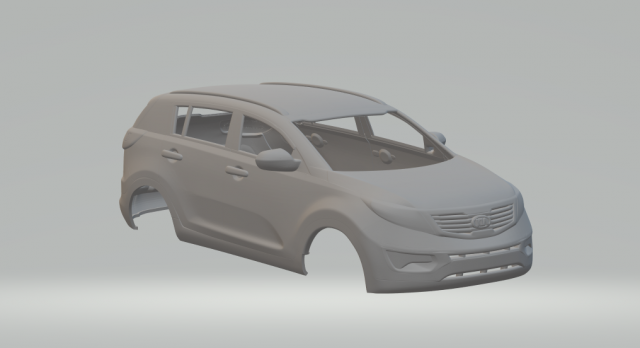 Kia Sportage Modello di stampa 3D .c4d .max .obj .3ds .fbx .stl .blend 