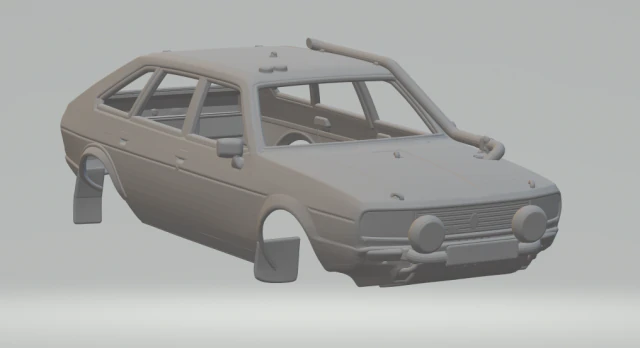 RENAULT R20 PARIS DAKAR 3D Print Model .c4d .max .obj .3ds .fbx .stl .blend