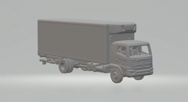 Hino 500 truck box 3D Print Model .c4d .max .obj .3ds .fbx .stl .blend
