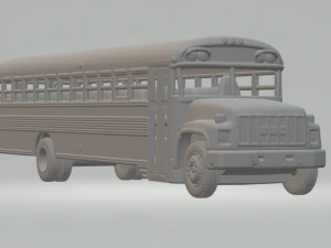 GMC SCHOOL BUS 3D Print Model