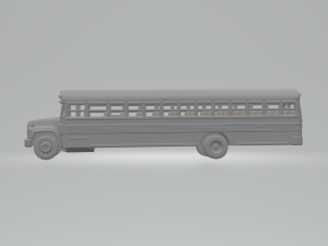 GMC SCHOOL BUS 3D Print Model