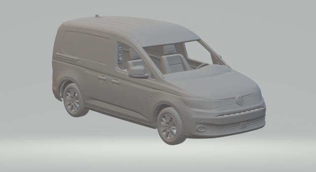 VW CADDY VAN 3D Принт Модель .c4d .max .obj .3ds .fbx .stl .blend 